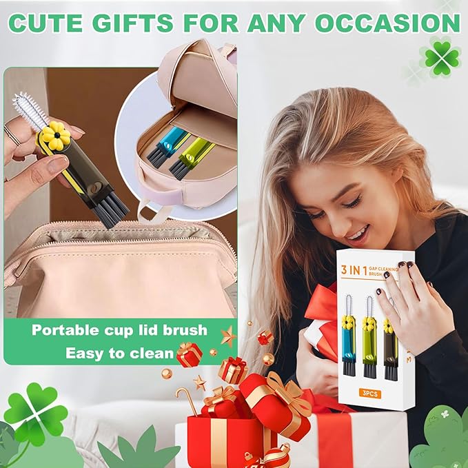 3 in 1 Cup Lid Cleaning Brush, Home Kitchen Crevice Brush, Portable Bottle - Image 6
