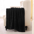 Black Fleece Throw Blanket 50”×60” by linecooo