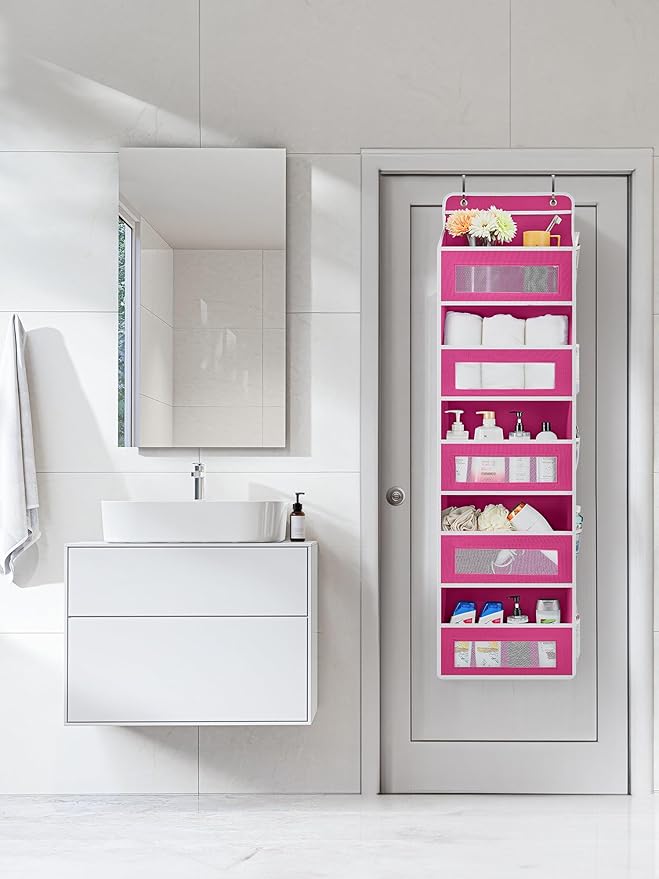 JARLINK 2 Pack Over The Door Organizer Storage, 5 Shelf Hanging Door Organizer - Image 2