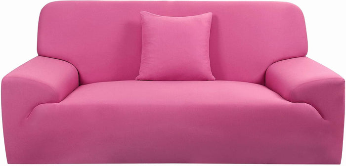 uxcell Stretch Sofa Couch Covers Large Fuchsia with 1 Pillowcase
