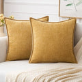 MIULEE Pack of 2 Couch Throw Pillow Covers 20x20 Inch Gold Farmhouse Decorative by MIULEE