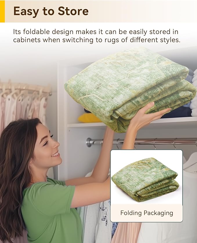 RELEANY Area Rugs 3'x10' Runner Rug Non Slip Washable - Image 6