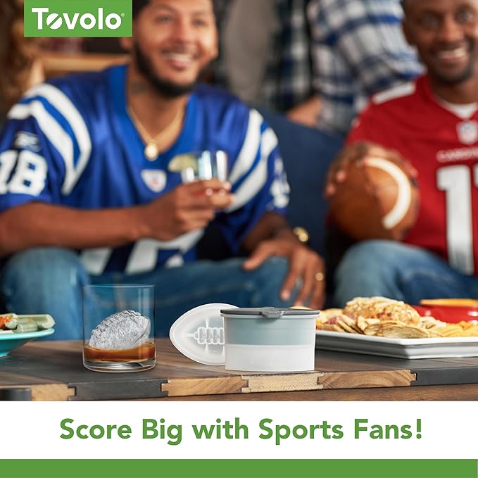 Tovolo Football Ice Cube Mold Pack of 2 Large Craft Ice Molds - Image 5