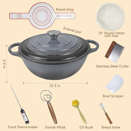5QT Enameled Cast Iron Dutch Oven - Image 2