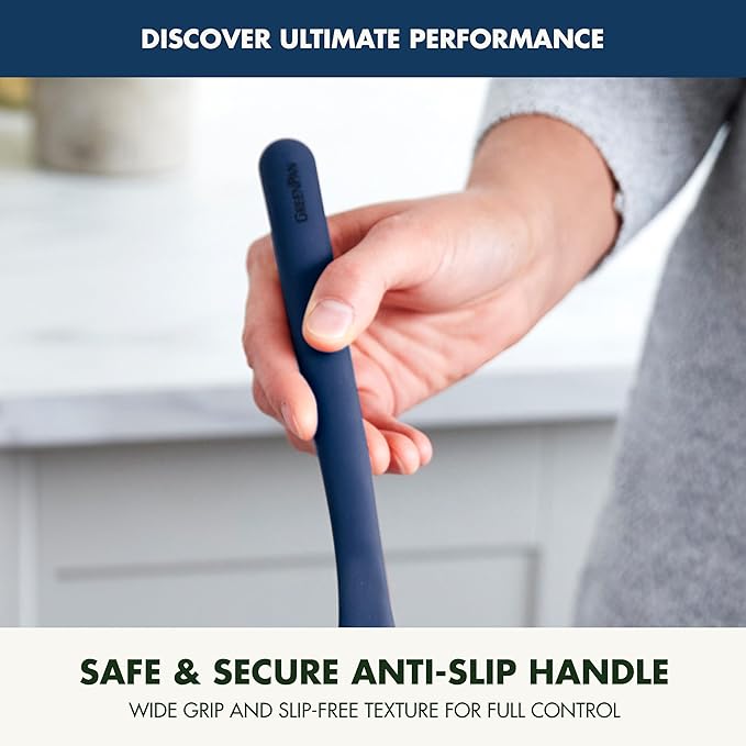 GreenPan Platinum Silicone Slotted Spoon, Oxford Blue - Image 5