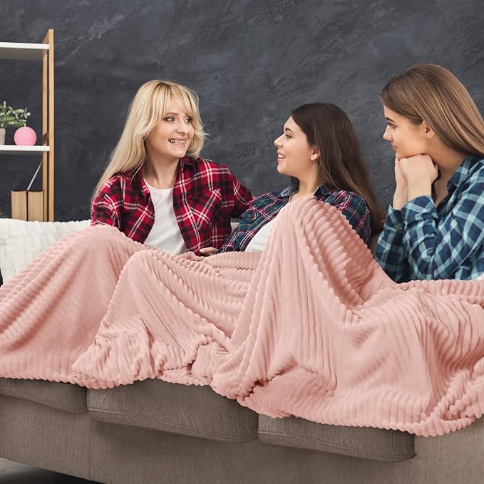 Buryeah 6 Pcs Flannel Throw Blanket Bulk 50 x 60 in Sleepover Blanket Outdoor - Image 5