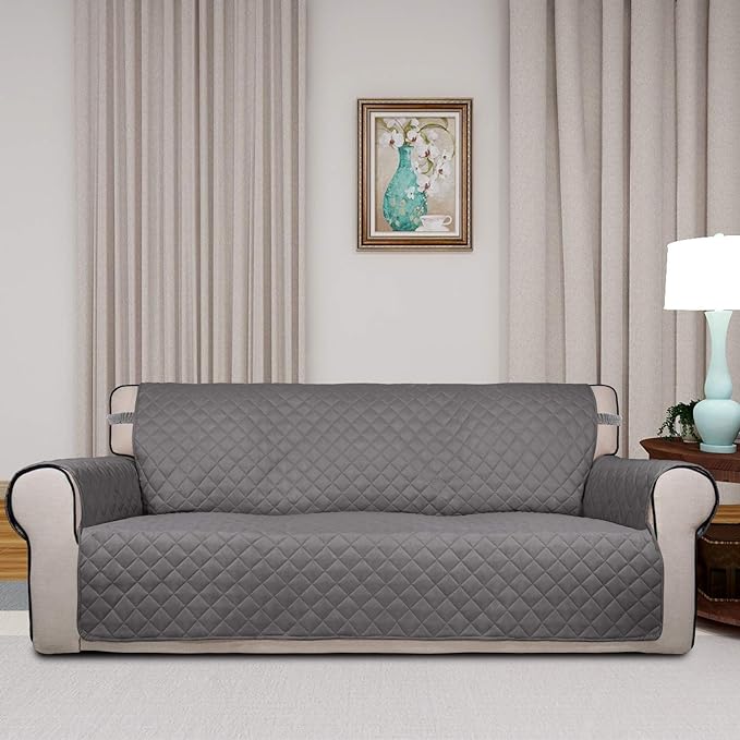 PureFit Reversible Quilted Sofa Cover, Water Resistant Slipcover Furniture - Image 2