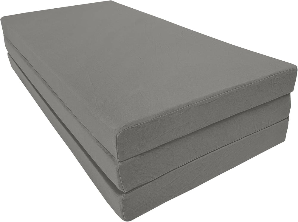 D&D Futon Furniture Portable Trifold Mattress, Foldable Foam Mattresses S...