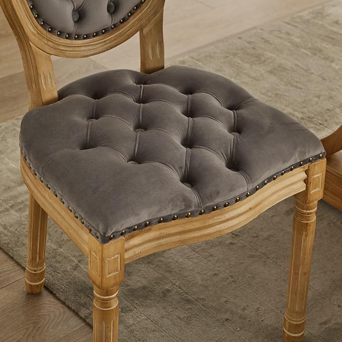 French Country Dining Chairs Set of 2,Farmhouse Upholstered Dining Room Chair...