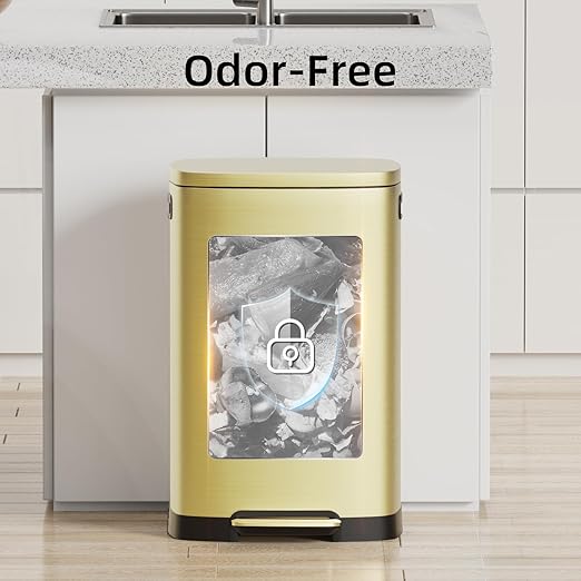 KUK 13 Gallon/50L Stainless Steel Kitchen Trash Can - Image 5