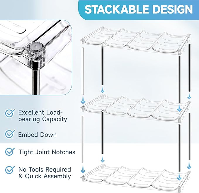 Larger Water Bottle Organizer for Stanley 40 oz Tumbler, Stackable Water Bottle - Image 5