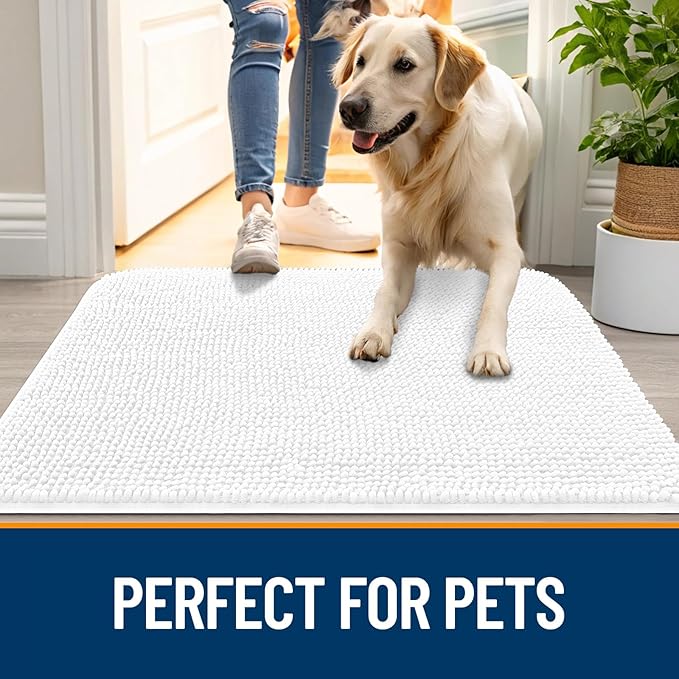 OLANLY Dog Door Mat for Muddy Paws 70x46, Absorbs Moisture and Dirt, Absorbent - Image 6