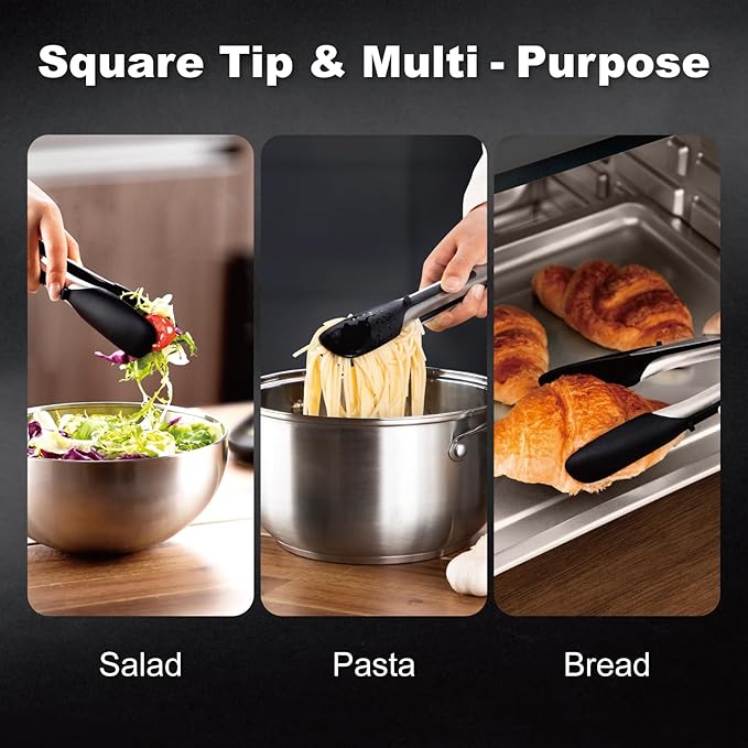 Stainless Steel Heat Resistant Kitchen Tongs - Image 8