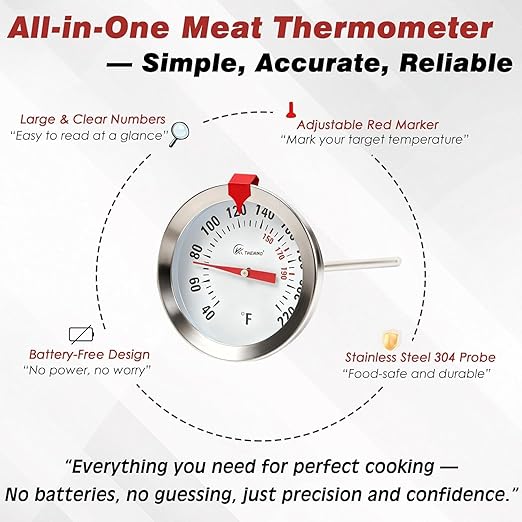 Instant Read Meat Thermometer 2'' Cooking Thermometer Kitchen Thermometer - Image 5