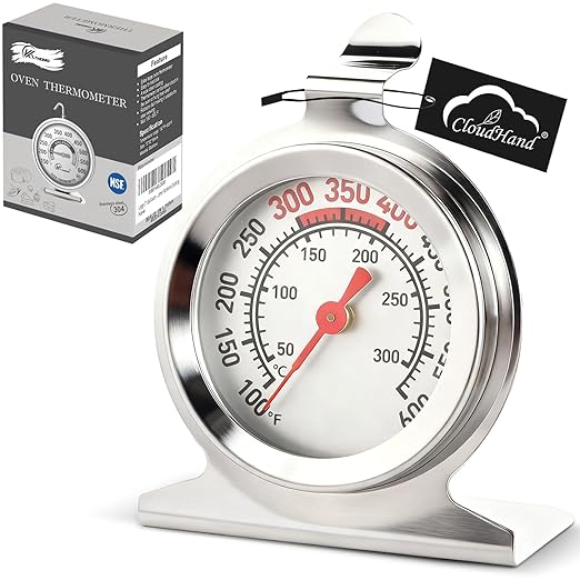 CloudHand Oven Thermometer 50-300°C/100-600°F Electric/Gas Oven Temperature by CloudHand