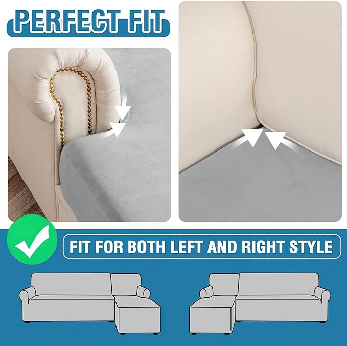Couch Cover Stretch Velvet Sofa Cushion Cover 1-Piece - Image 7
