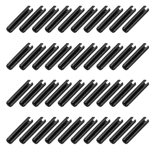 MECCANIXITY 60Pcs Slotted Split Roll Pins 6/25 Inch Dia. 1 Inch Length 65Mn by MECCANIXITY