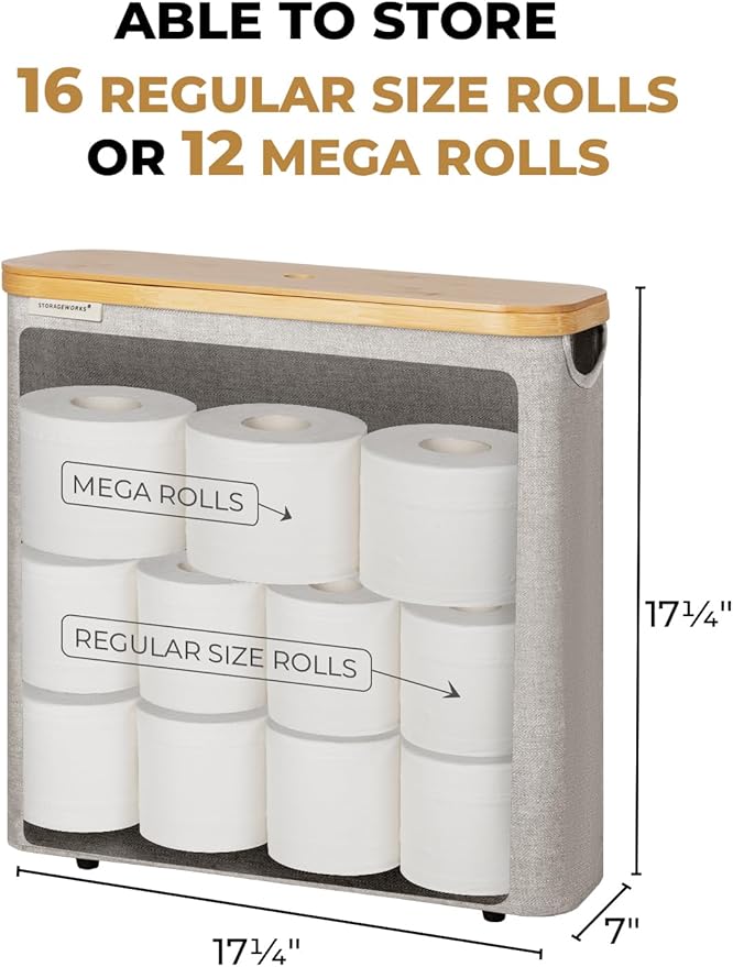 StorageWorks Large Toilet Paper Storage - Image 2