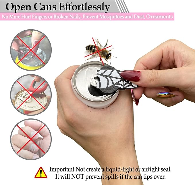 Soda Can Tab Opener Mini Soda Can Cover Easy Tab Opener and Drink Protector - Image 3