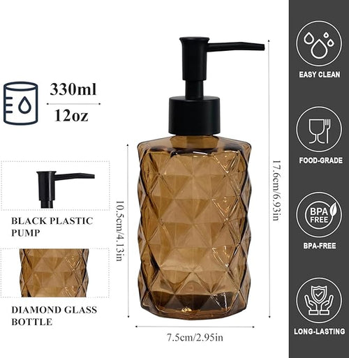 12Oz Small Glass Soap Dispenser - Image 2