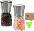 R DRURLCD Short Silver Premium Stainless Steel Salt and Pepper Grinder Set of by RDRURLCD