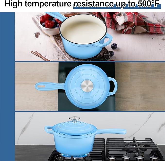 Enameled Cast Iron Sauce Pan - Image 4