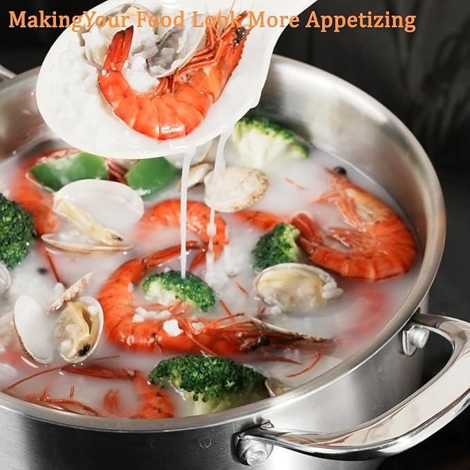 4 QT Saucepan with Lid, 3-Ply Stainless Steel Stockpot, Induction Compatible - Image 2