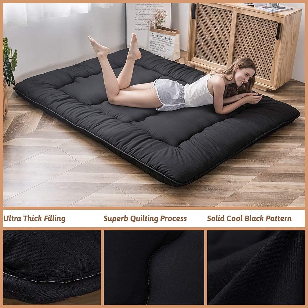 MAXYOYO Japanese Floor Mattress 4" Thick King Size Foldable Futon Mattress
