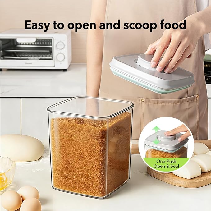 Food Storage Container with Lid, 2.8 Qt Airtight Pantry Canister, BPA-Free - Image 2