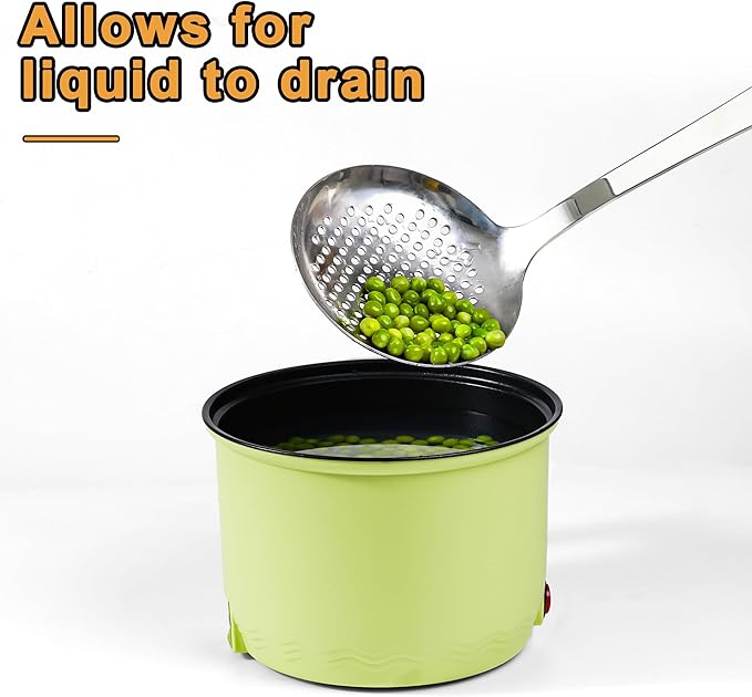 FJNATINH Stainless Steel Wok Spatula, Slotted Spatulas, Skimmer Ladle Tool Set - Image 8