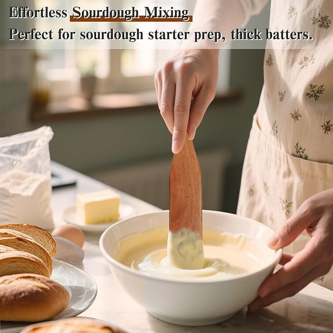 2Pcs Skinny Spurtle for Sourdough Starter, Reaching Bottom of Jars, Dough Whisk - Image 3