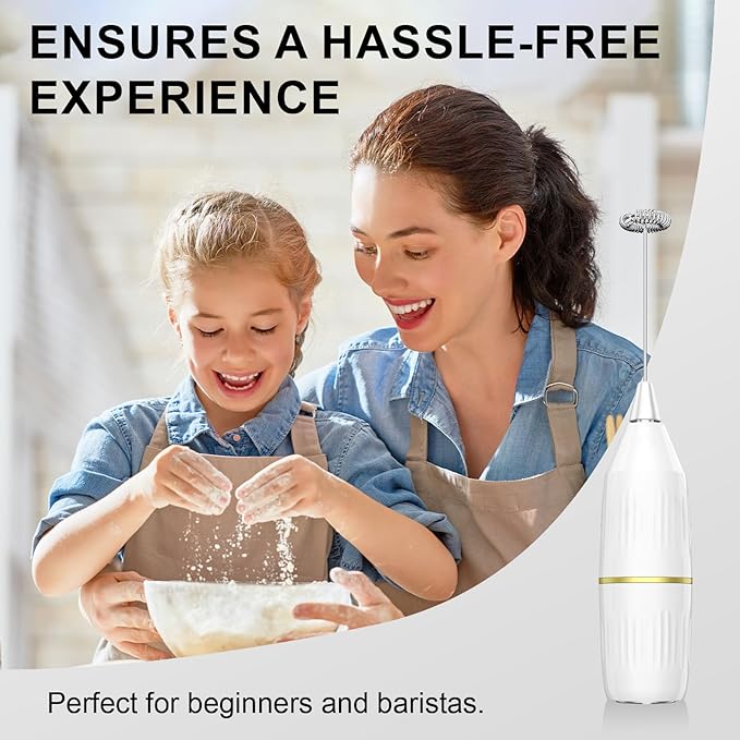 2 Pack Easy Clean Milk Frother Wand | Detachable Whisk, Superior Frothing | - Image 4
