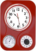 Lily's Home -9.5 Inch x 12.5 Inch -Retro Kitchen Wall Clock, Vintage Wall Clock by LilysHome