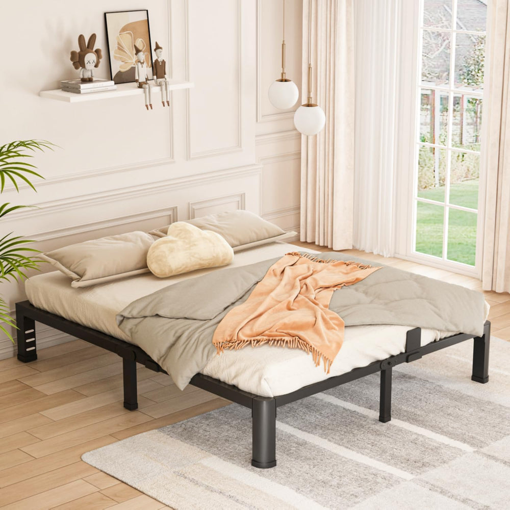 Bilily 10 Inch Low Bed Frame Full with Round Corner Legs,3500 LBS Heavy Duty ...