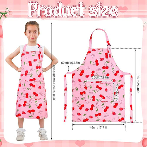 2 Pack Kids Apron, Cute Cooking Aprons, Waterproof Art Apron - Image 2