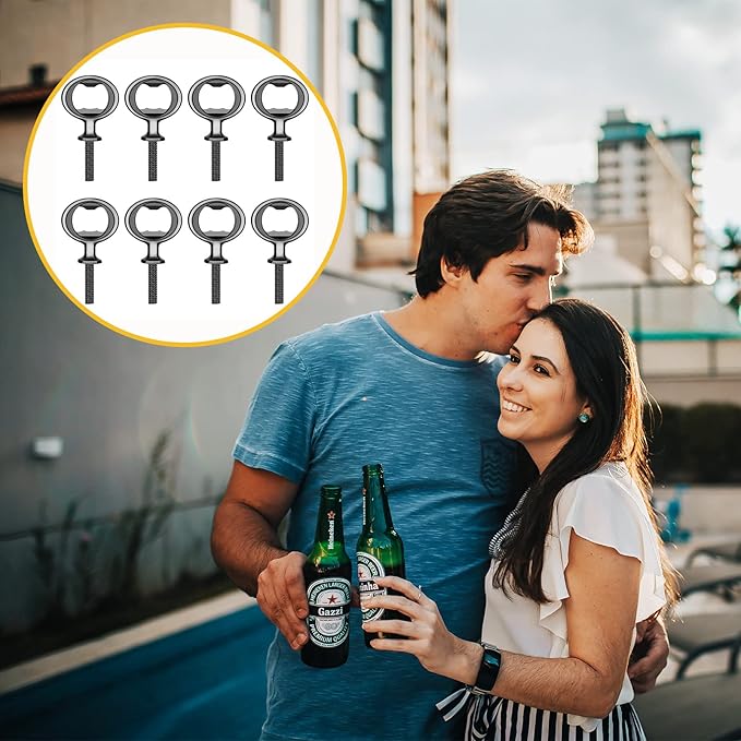 Metal Bottle Opener Kits 8 Pack Blank Stainless Steel Bottle Opener Insert Kits - Image 8
