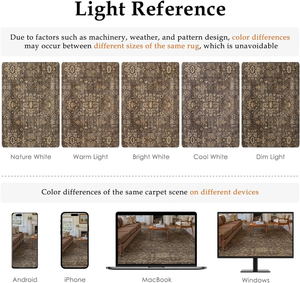 10x14 Dark Brown Vintage Area Rug