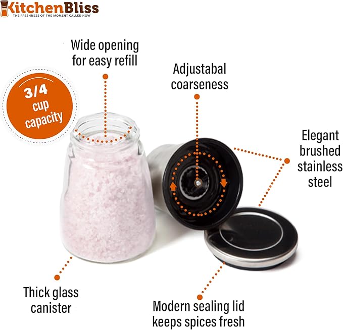 Professional Salt and Pepper Grinder – Premium Stainless Steel Salt and Pepper - Image 4