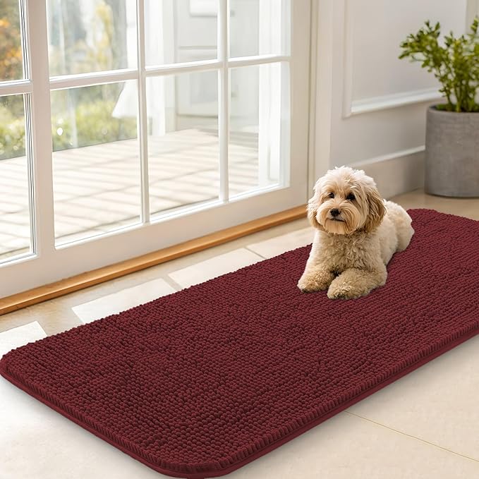 OLANLY Dog Door Mat for Muddy Paws 47x20, Absorbs Moisture and Dirt, Absorbent by OLANLY