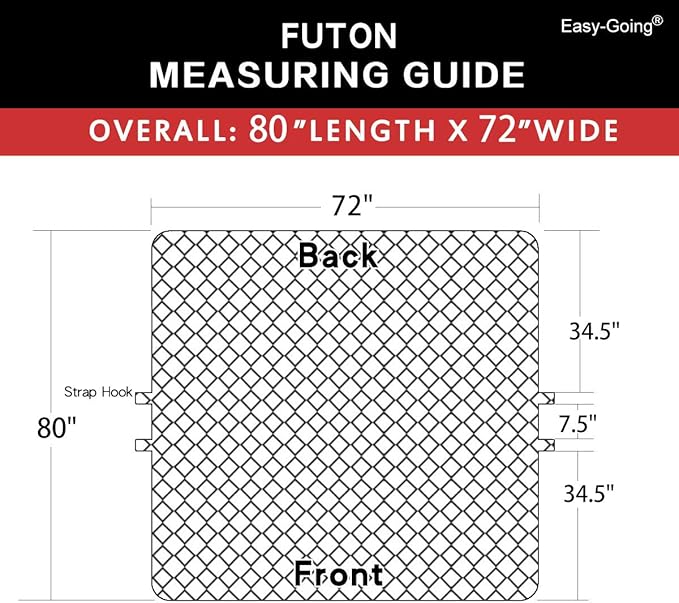 Easy-Going Futon Sofa Slipcover Reversible Sofa Cover Armless Cover Furniture - Image 6
