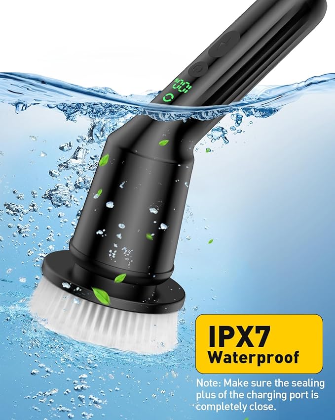 Electric Spin Scrubber for Cleaning Bathroom, Shower Scrubber Rotary Floor - Image 6