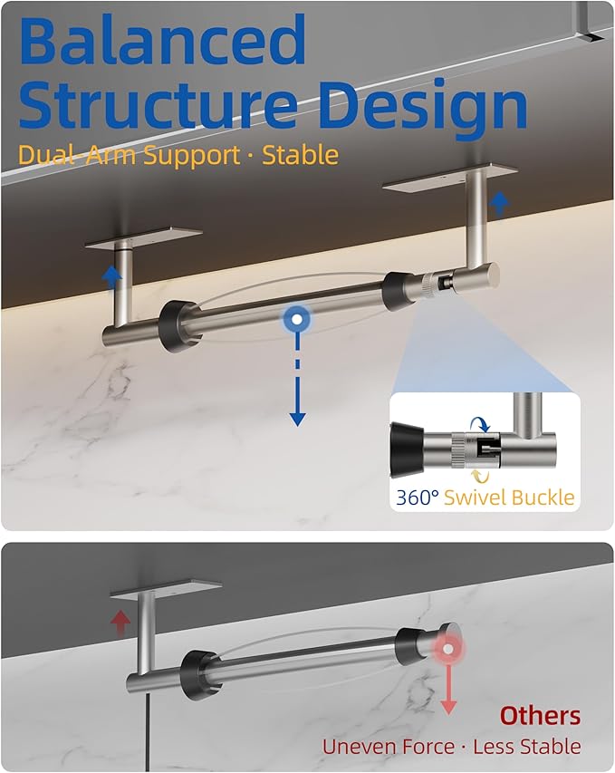 RUACQ Paper Towel Holder Under Cabinet, One Hand Tearing Paper Towel Holder - Image 3