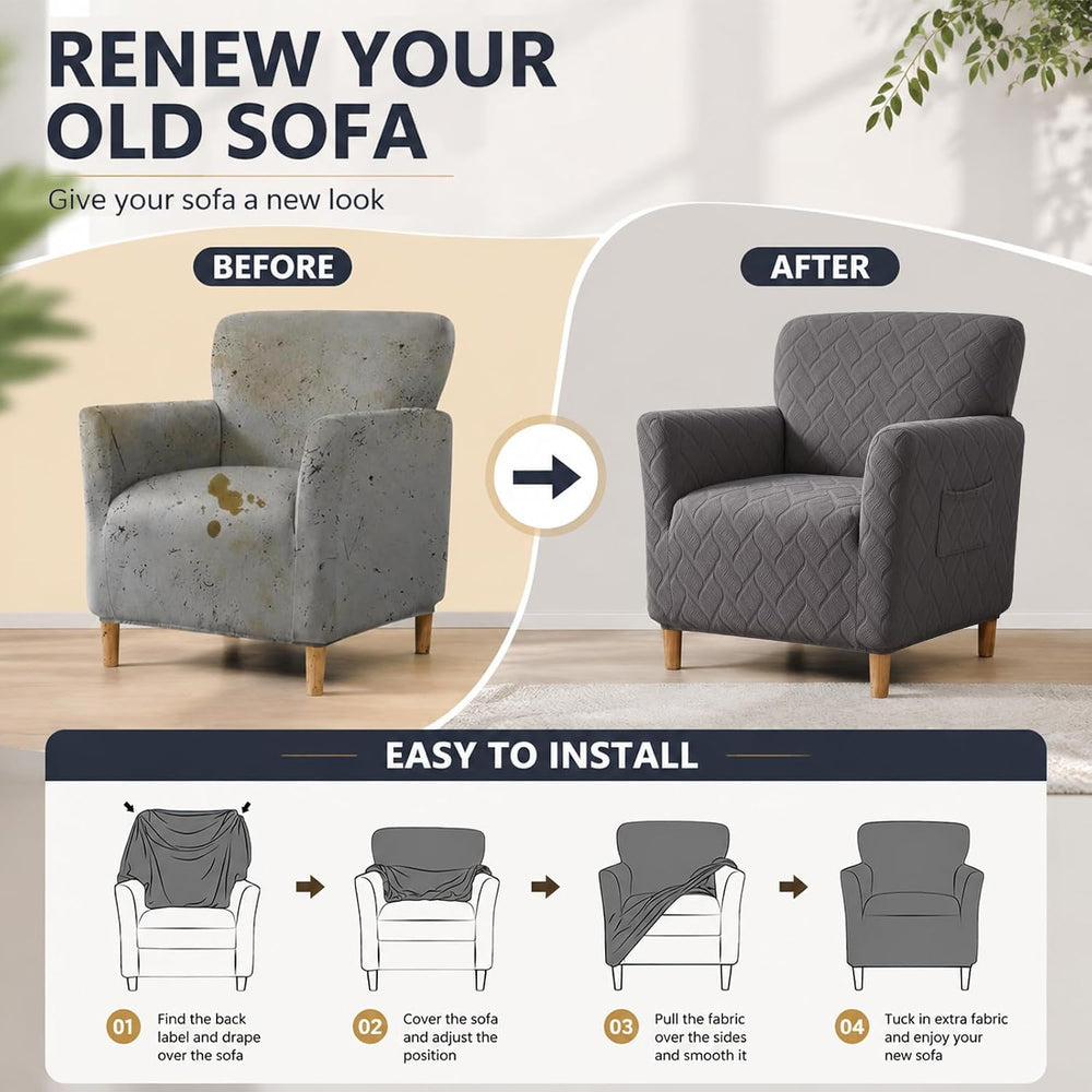 LiveGo Banquet Armchair Slipcovers Chair Slipcovers with Arms
