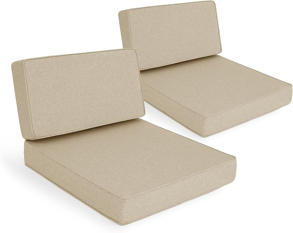 Outdoor Furniture Cushions 25.6x25.6 Inch, Deep Seat Patio Couch Cushions Rep...
