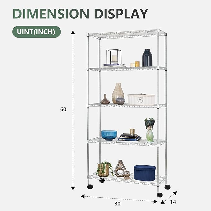 BestOffice | 5-Tier Wire Storage Shelves
