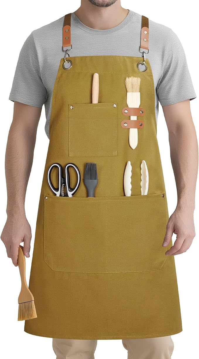 Syntus Chef Apron for Men Women Kitchen Cooking Apron by Syntus