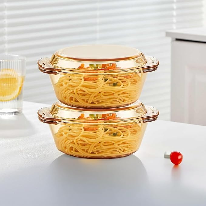 Amber Borosilicate Glass Casserole Dish - Image 6
