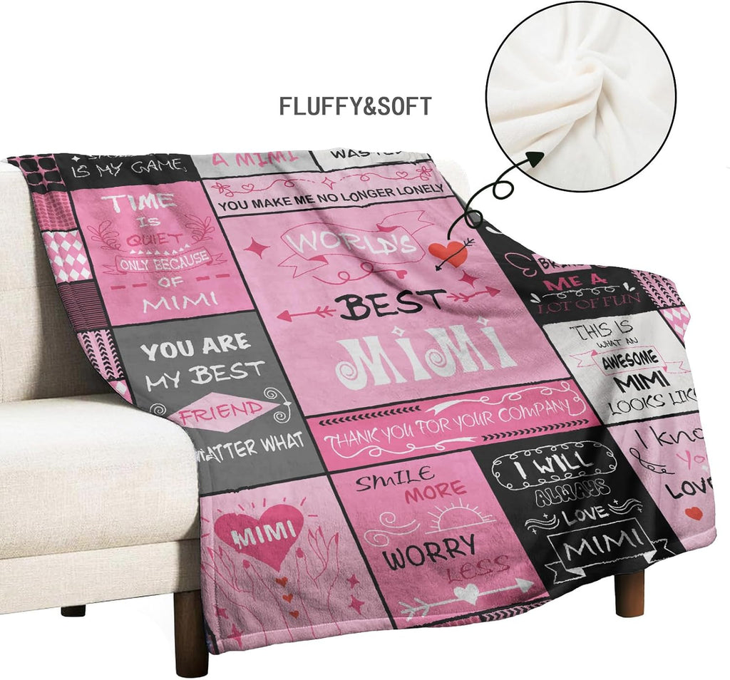Mimi Gifts,Gifts for Mimi,Mimi Gifts from Granddaughter,Mimi Birthday Gifts,Grandma Gifts,Mimi Birthday Gifts from Grandchildren,Gifts for Mimi Birthday Blanket 50"x60"