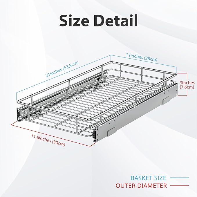 ZOINLIY Pull Out Cabinet Organizer, Versatile Slide Out Kitchen Organizers and