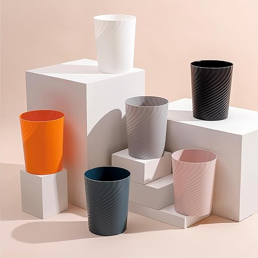 UUJOLY Plastic Small Trash Can Wastebasket, Garbage Container Basket - Image 3